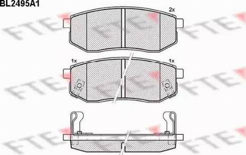 FTE BL2495A1 - Brake Pad Set, disc brake www.autospares.lv