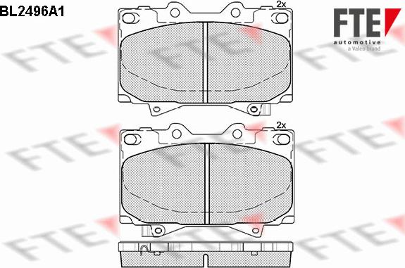 FTE BL2496A1 - Bremžu uzliku kompl., Disku bremzes www.autospares.lv