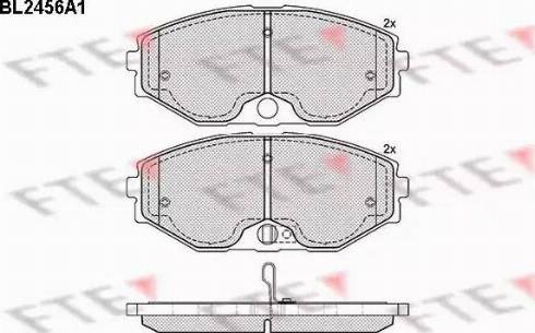 FTE BL2456A1 - Тормозные колодки, дисковые, комплект www.autospares.lv