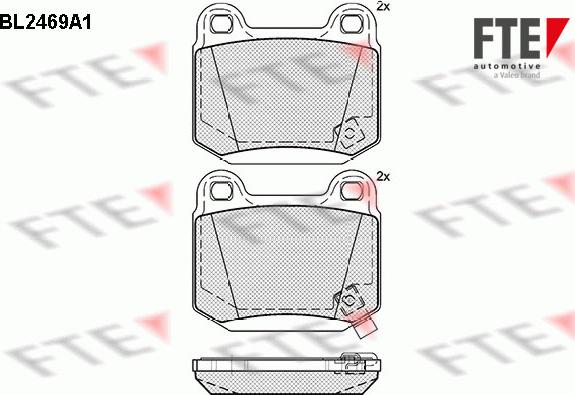 FTE BL2469A1 - Brake Pad Set, disc brake www.autospares.lv