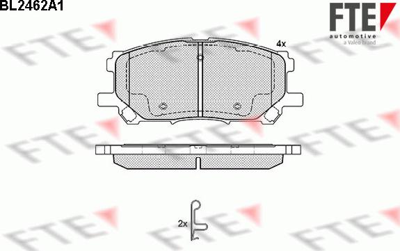 FTE BL2462A1 - Bremžu uzliku kompl., Disku bremzes www.autospares.lv