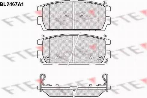 FTE BL2467A1 - Тормозные колодки, дисковые, комплект www.autospares.lv