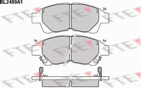 FTE BL2409A1 - Bremžu uzliku kompl., Disku bremzes www.autospares.lv