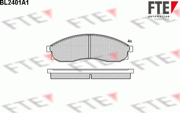 FTE BL2401A1 - Brake Pad Set, disc brake www.autospares.lv