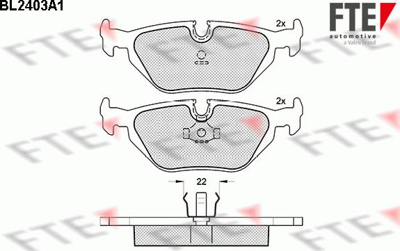 FTE BL2403A1 - Brake Pad Set, disc brake www.autospares.lv