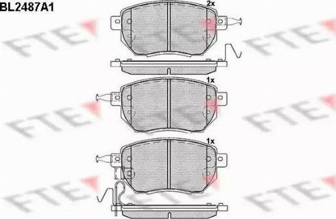 FTE BL2487A1 - Brake Pad Set, disc brake www.autospares.lv