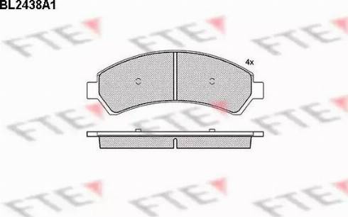 FTE BL2438A1 - Bremžu uzliku kompl., Disku bremzes www.autospares.lv