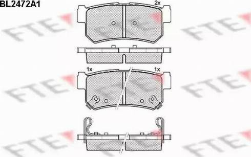 FTE BL2472A1 - Brake Pad Set, disc brake www.autospares.lv