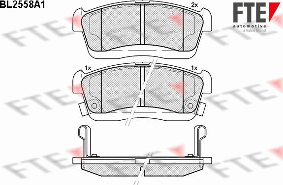 FTE BL2558A1 - Bremžu uzliku kompl., Disku bremzes www.autospares.lv