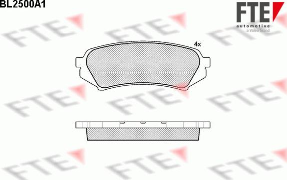 FTE BL2500A1 - Brake Pad Set, disc brake www.autospares.lv