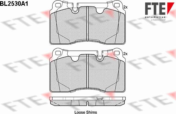 FTE BL2530A1 - Bremžu uzliku kompl., Disku bremzes www.autospares.lv