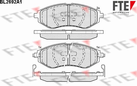 FTE BL2692A1 - Bremžu uzliku kompl., Disku bremzes www.autospares.lv