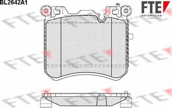 FTE BL2642A1 - Bremžu uzliku kompl., Disku bremzes www.autospares.lv