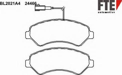 FTE BL2021A4 - Bremžu uzliku kompl., Disku bremzes www.autospares.lv