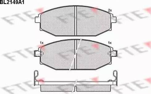 FTE BL2149A1 - Bremžu uzliku kompl., Disku bremzes www.autospares.lv