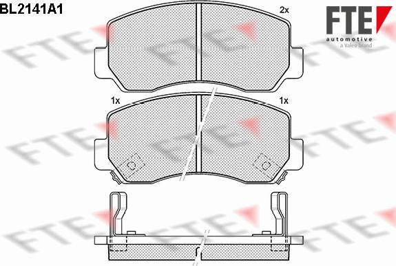 FTE BL2141A1 - Тормозные колодки, дисковые, комплект www.autospares.lv