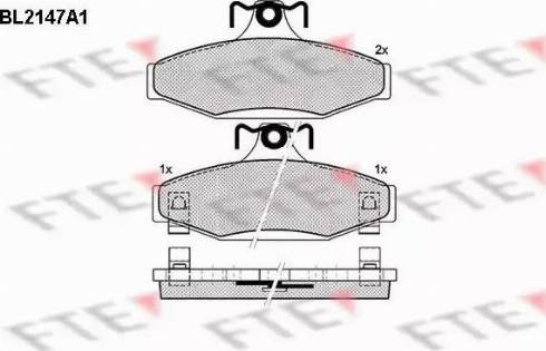 FTE BL2147A1 - Bremžu uzliku kompl., Disku bremzes www.autospares.lv