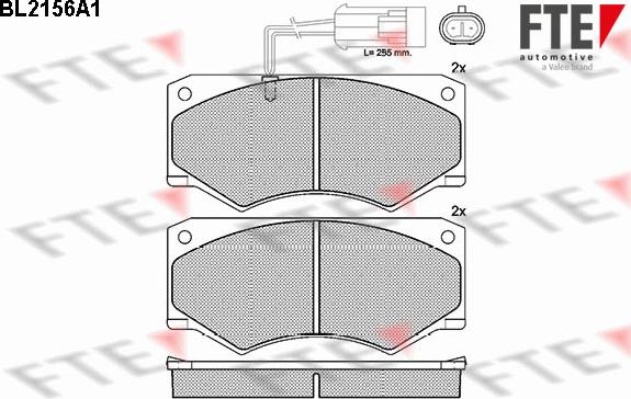 FTE BL2156A1 - Bremžu uzliku kompl., Disku bremzes autospares.lv