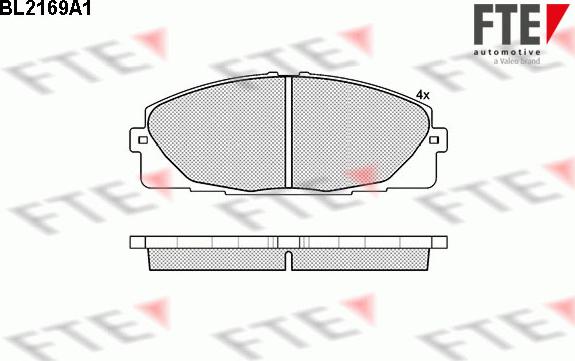 FTE BL2169A1 - Bremžu uzliku kompl., Disku bremzes www.autospares.lv