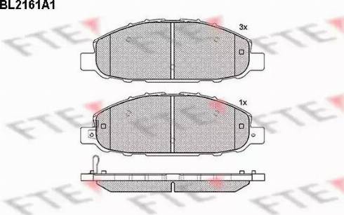 FTE BL2161A1 - Bremžu uzliku kompl., Disku bremzes www.autospares.lv