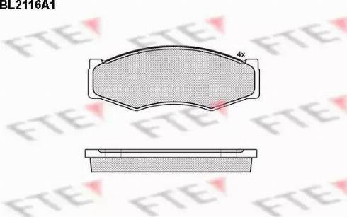 FTE BL2116A1 - Brake Pad Set, disc brake www.autospares.lv