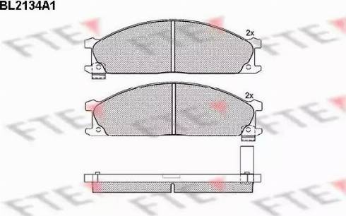 FTE BL2134A1 - Bremžu uzliku kompl., Disku bremzes www.autospares.lv