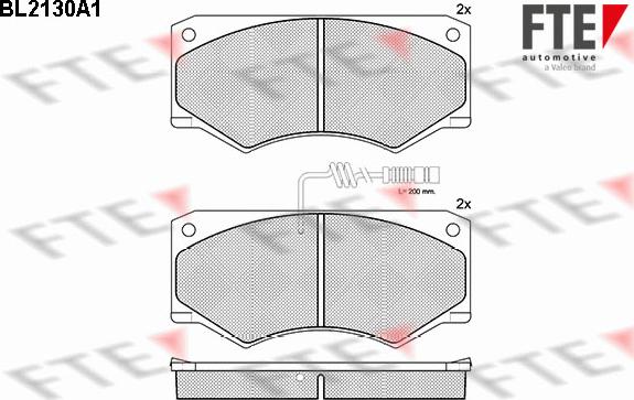 FTE BL2130A1 - Bremžu uzliku kompl., Disku bremzes www.autospares.lv