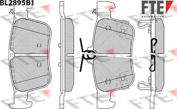 FTE BL2895B1 - Bremžu uzliku kompl., Disku bremzes www.autospares.lv