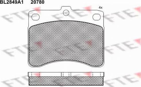 FTE BL2849A1 - Bremžu uzliku kompl., Disku bremzes www.autospares.lv