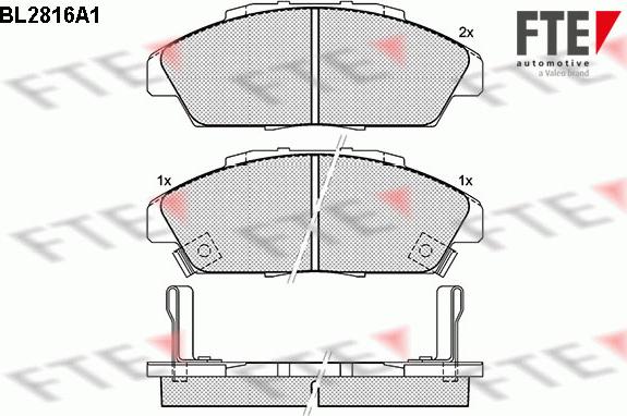 FTE BL2816A1 - Тормозные колодки, дисковые, комплект www.autospares.lv