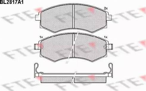 FTE BL2817A1 - Brake Pad Set, disc brake www.autospares.lv