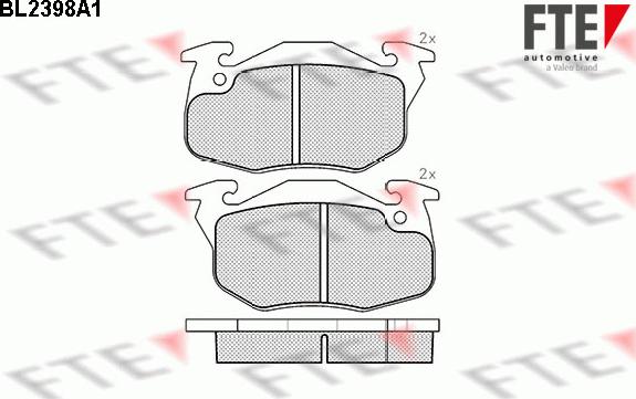 FTE BL2398A1 - Тормозные колодки, дисковые, комплект www.autospares.lv