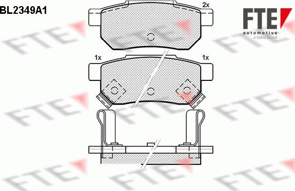 FTE BL2349A1 - Bremžu uzliku kompl., Disku bremzes www.autospares.lv