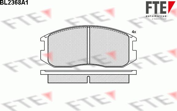 FTE BL2368A1 - Тормозные колодки, дисковые, комплект www.autospares.lv