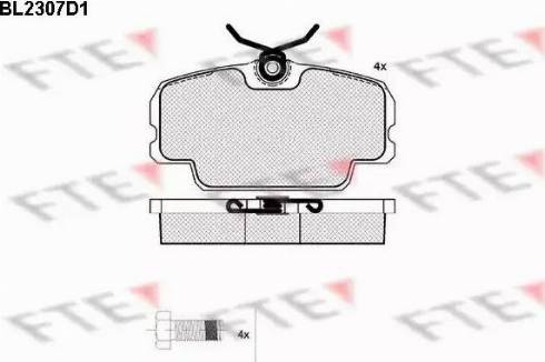 FTE BL2307D1 - Bremžu uzliku kompl., Disku bremzes www.autospares.lv