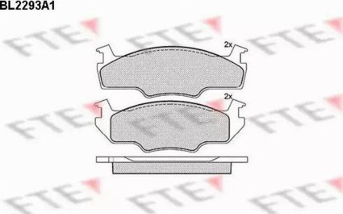 FTE BL2293A1 - Bremžu uzliku kompl., Disku bremzes www.autospares.lv