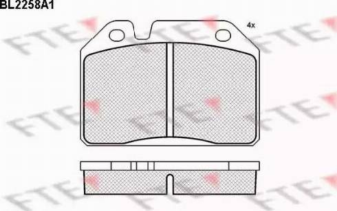 FTE BL2258A1 - Brake Pad Set, disc brake www.autospares.lv