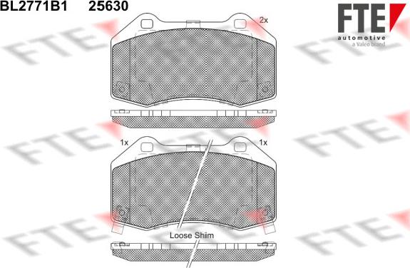 FTE BL2771B1 - Bremžu uzliku kompl., Disku bremzes www.autospares.lv