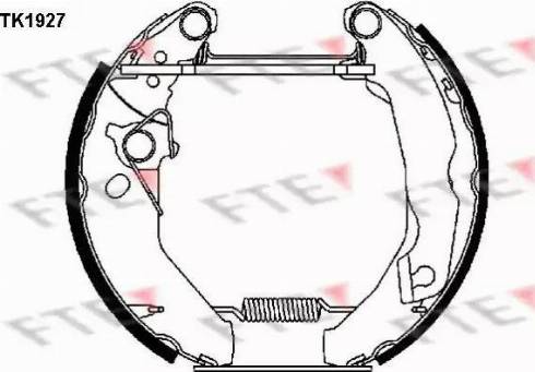 FTE TK1927 - Bremžu loku komplekts autospares.lv