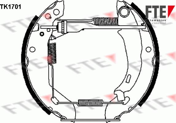 FTE TK1701 - Bremžu loku komplekts www.autospares.lv