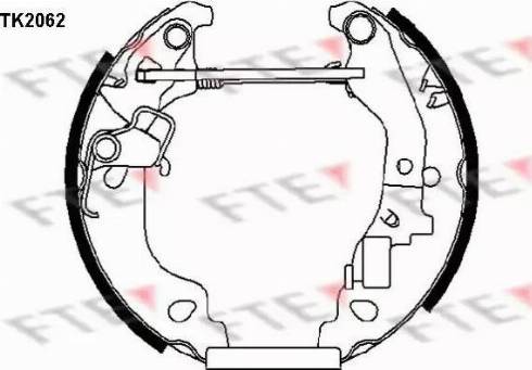 FTE TK2062 - Bremžu loku komplekts autospares.lv