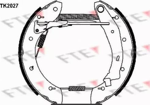 FTE TK2027 - Bremžu loku komplekts autospares.lv