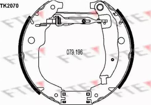 FTE TK2070 - Bremžu loku komplekts autospares.lv