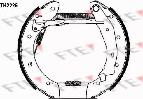 FTE TK2225 - Bremžu loku komplekts autospares.lv