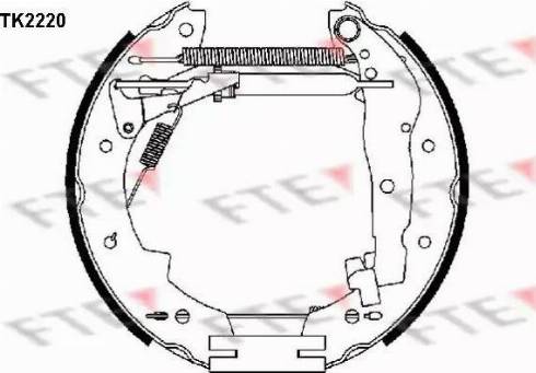 FTE TK2220 - Bremžu loku komplekts autospares.lv