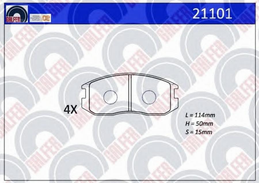 Galfer 21101 - Brake Pad Set, disc brake www.autospares.lv