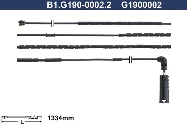 Galfer B1.G190-0002.2 - Indikators, Bremžu uzliku nodilums autospares.lv