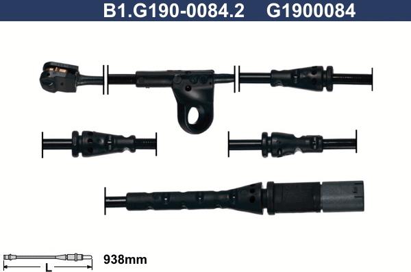 Galfer B1.G190-0084.2 - Сигнализатор, износ тормозных колодок www.autospares.lv