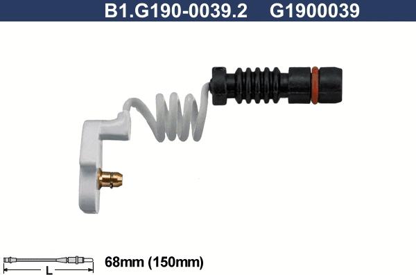 Galfer B1.G190-0039.2 - Indikators, Bremžu uzliku nodilums www.autospares.lv