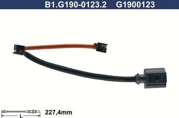 Galfer B1.G190-0123.2 - Сигнализатор, износ тормозных колодок www.autospares.lv